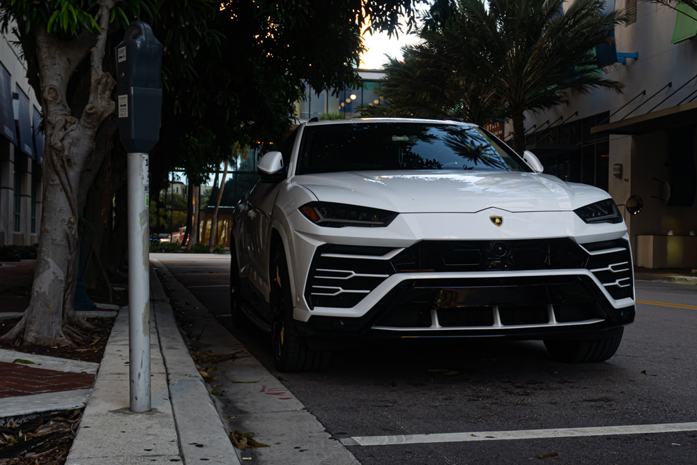 White Lamborghini Urus