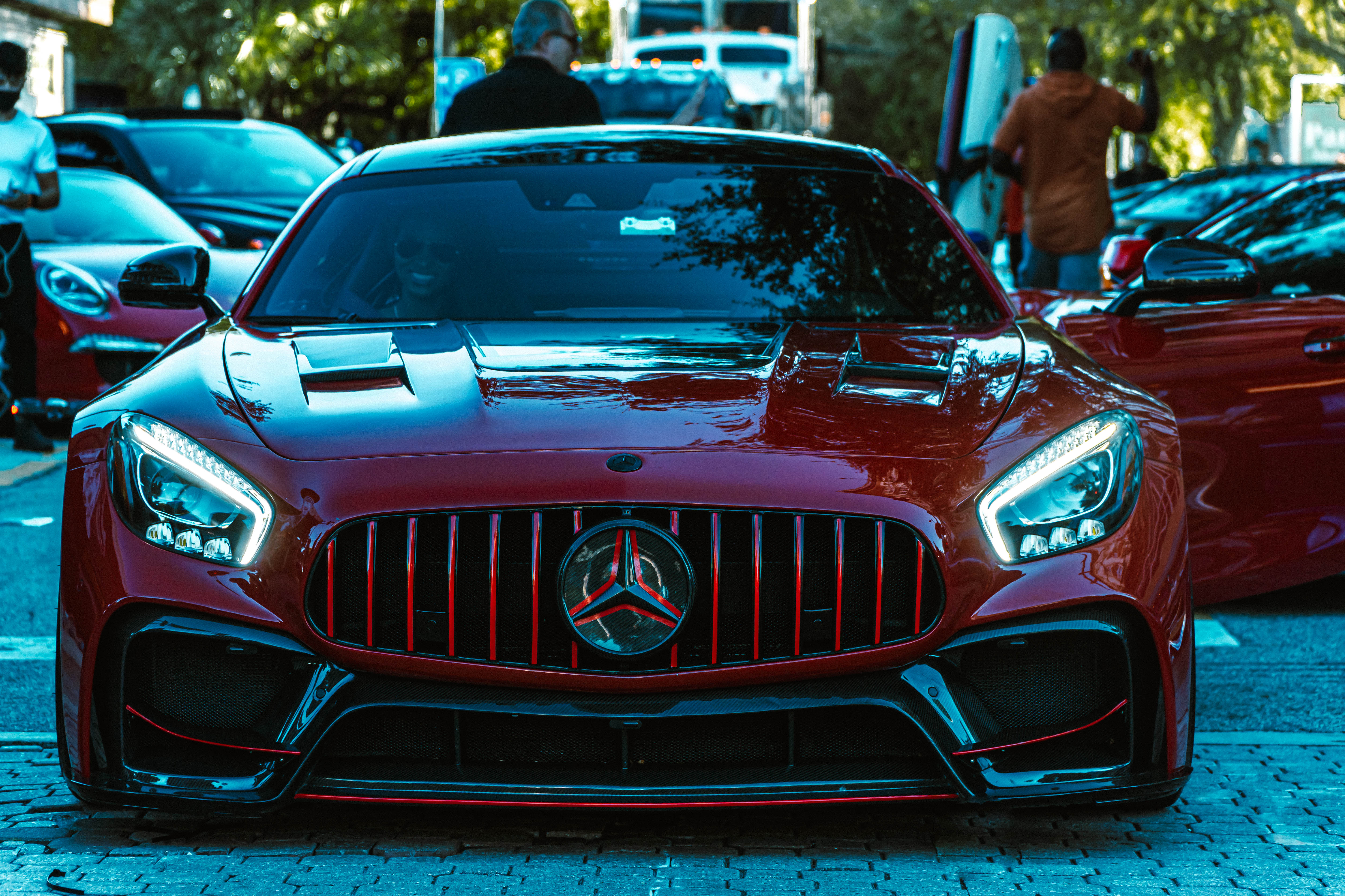 Red Mercedes-AMG GT R